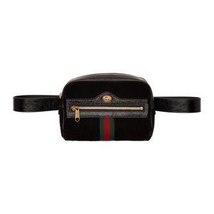 Gucci Ophidia Black Suede Belt Bag